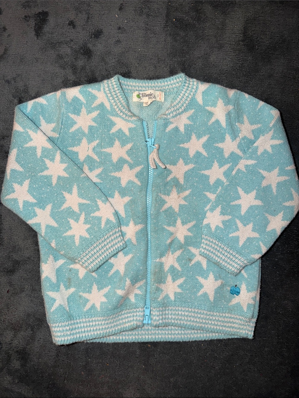 The Bonnie Mob Cozy Star Zip-Up Sweater (18-24 months)